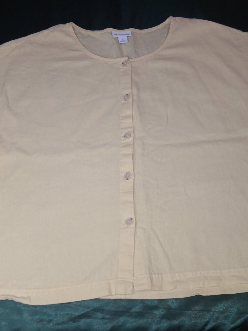Liz Claiborne Women's Sleeveless Button-Front Blouse – L